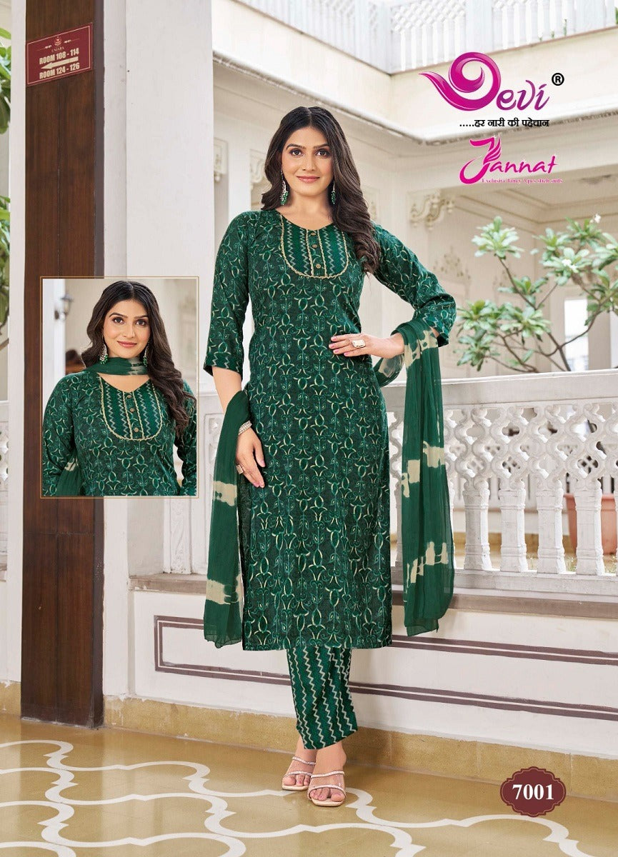 Jannat Vol 7 Devi Capsule Readymade Pant Style Suits Exporter India
