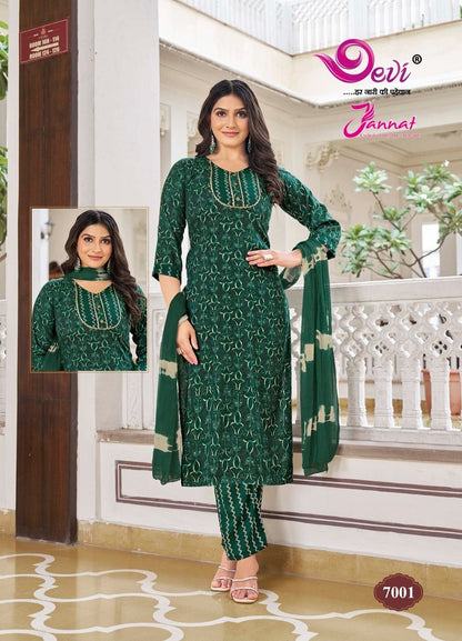 Jannat Vol 7 Devi Capsule Readymade Pant Style Suits Exporter India