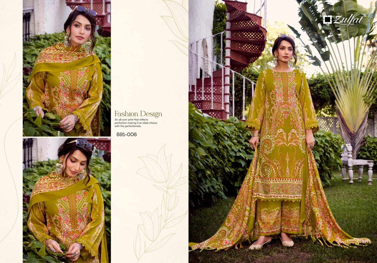 Jannat Zulfat Designer Woolen Pashmina Suits Wholesale Rate