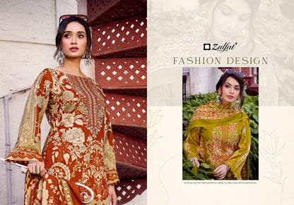 Jannat Zulfat Designer Woolen Pashmina Suits Wholesale Rate
