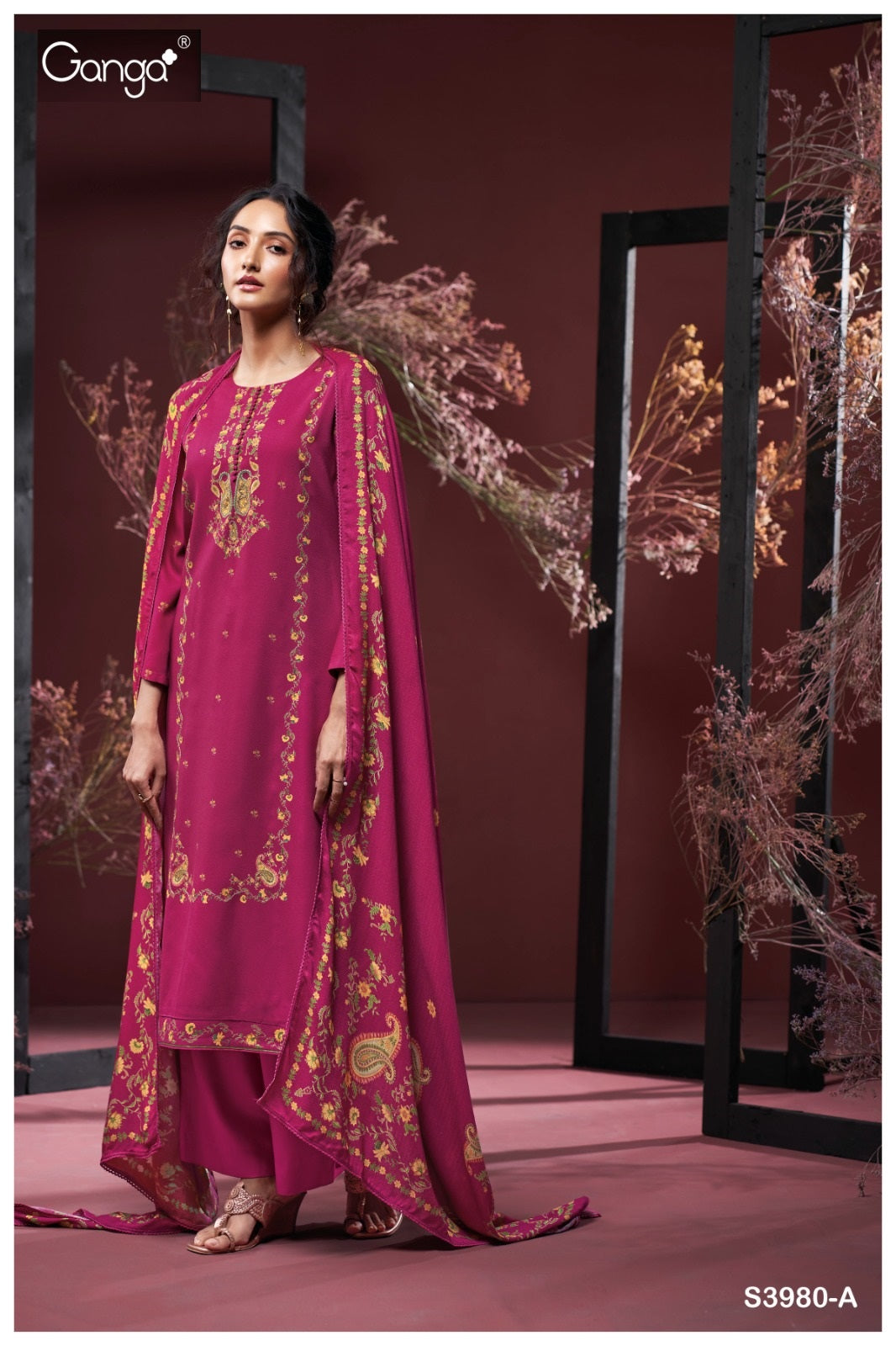 Janushi 3980 Ganga Pashmina Suits Supplier Gujarat