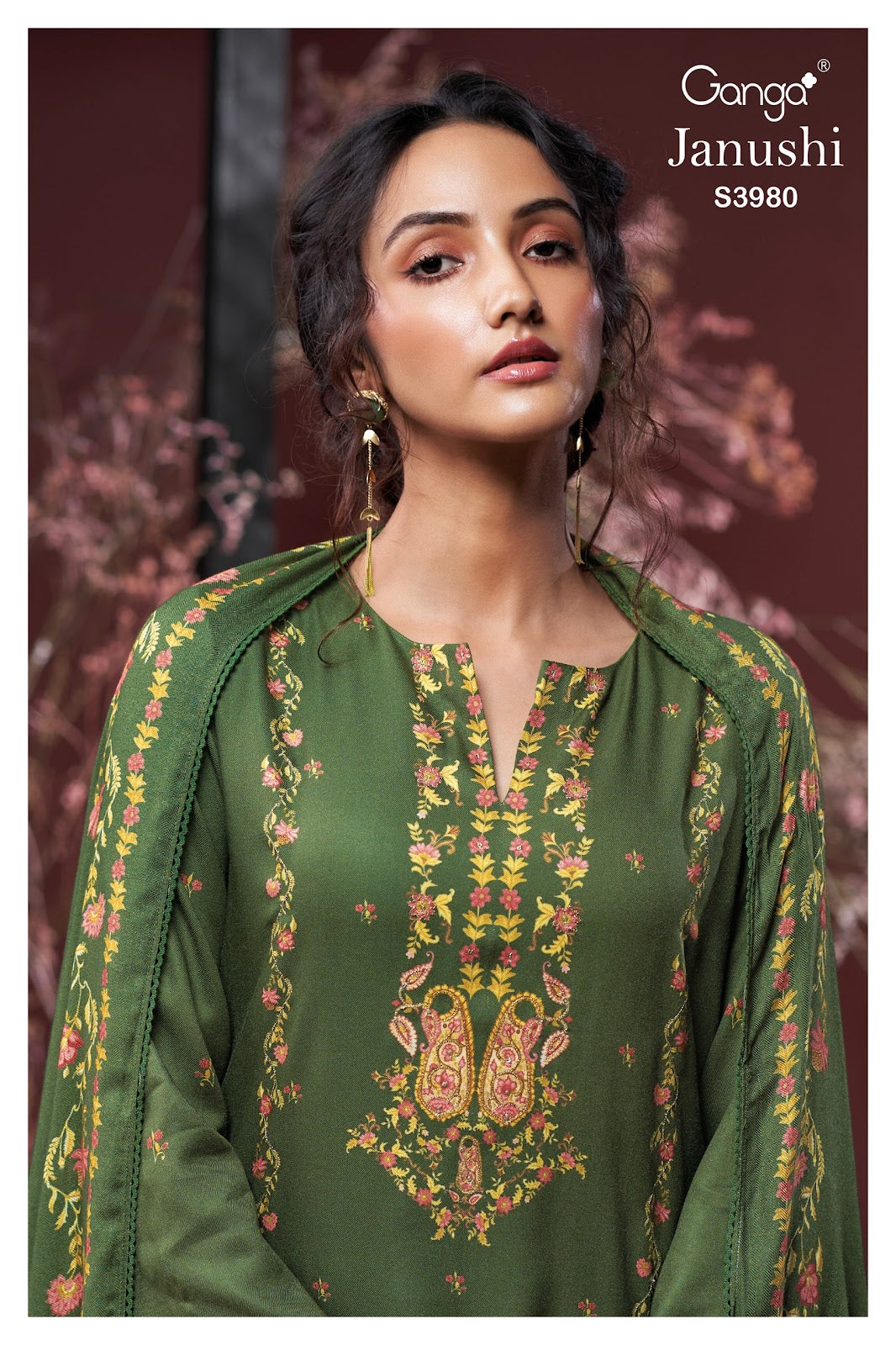 Janushi 3980 Ganga Pashmina Suits Supplier Gujarat