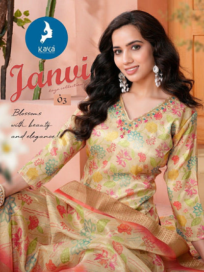 Janvi Kaya Jacquard Readymade Suits Wholesaler India
