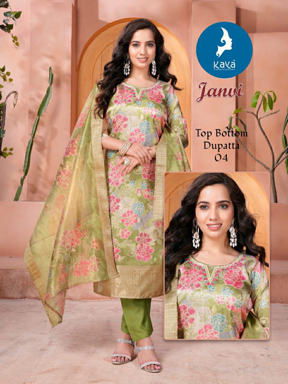 Janvi Kaya Jacquard Readymade Suits Wholesaler India