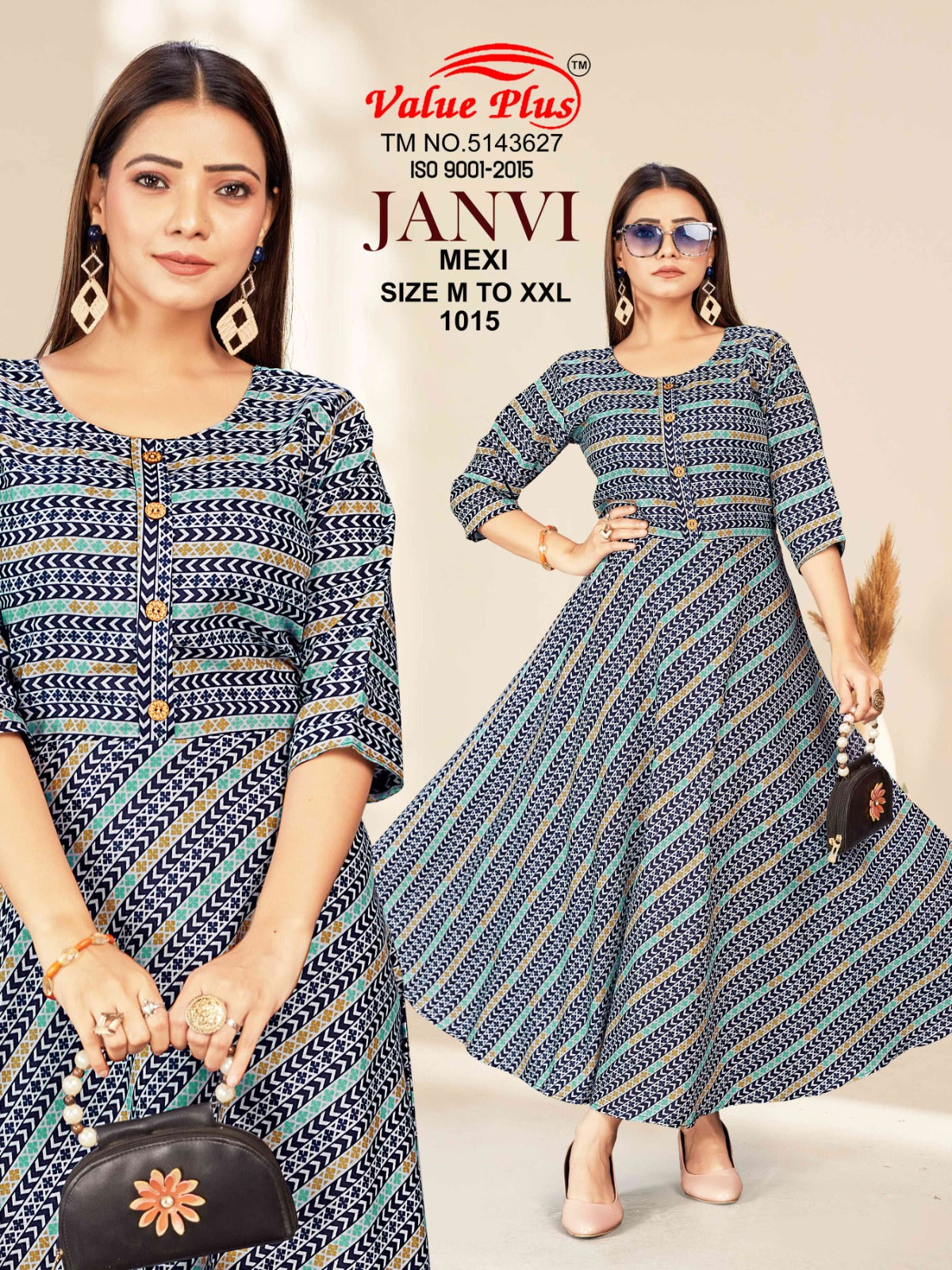 Janvi Mexi Value Plus Rayon Anarkali Kurtis Manufacturer Gujarat