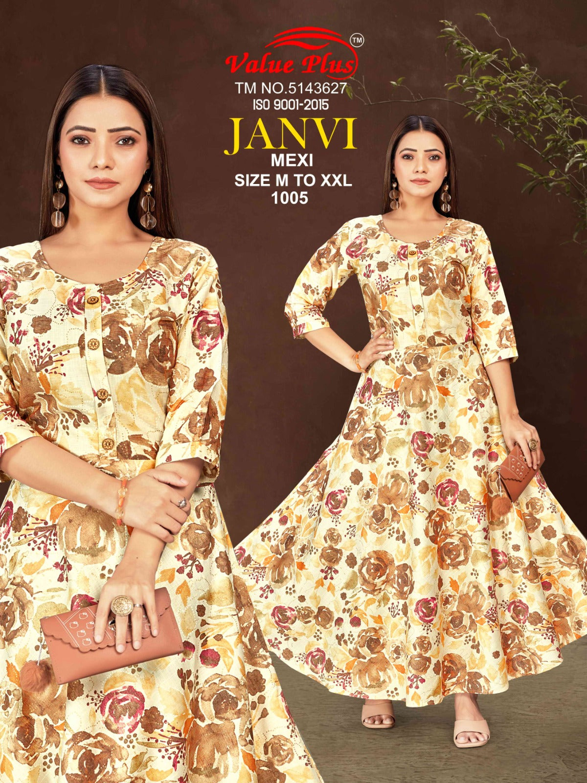 Janvi Mexi Value Plus Rayon Anarkali Kurtis Manufacturer Gujarat
