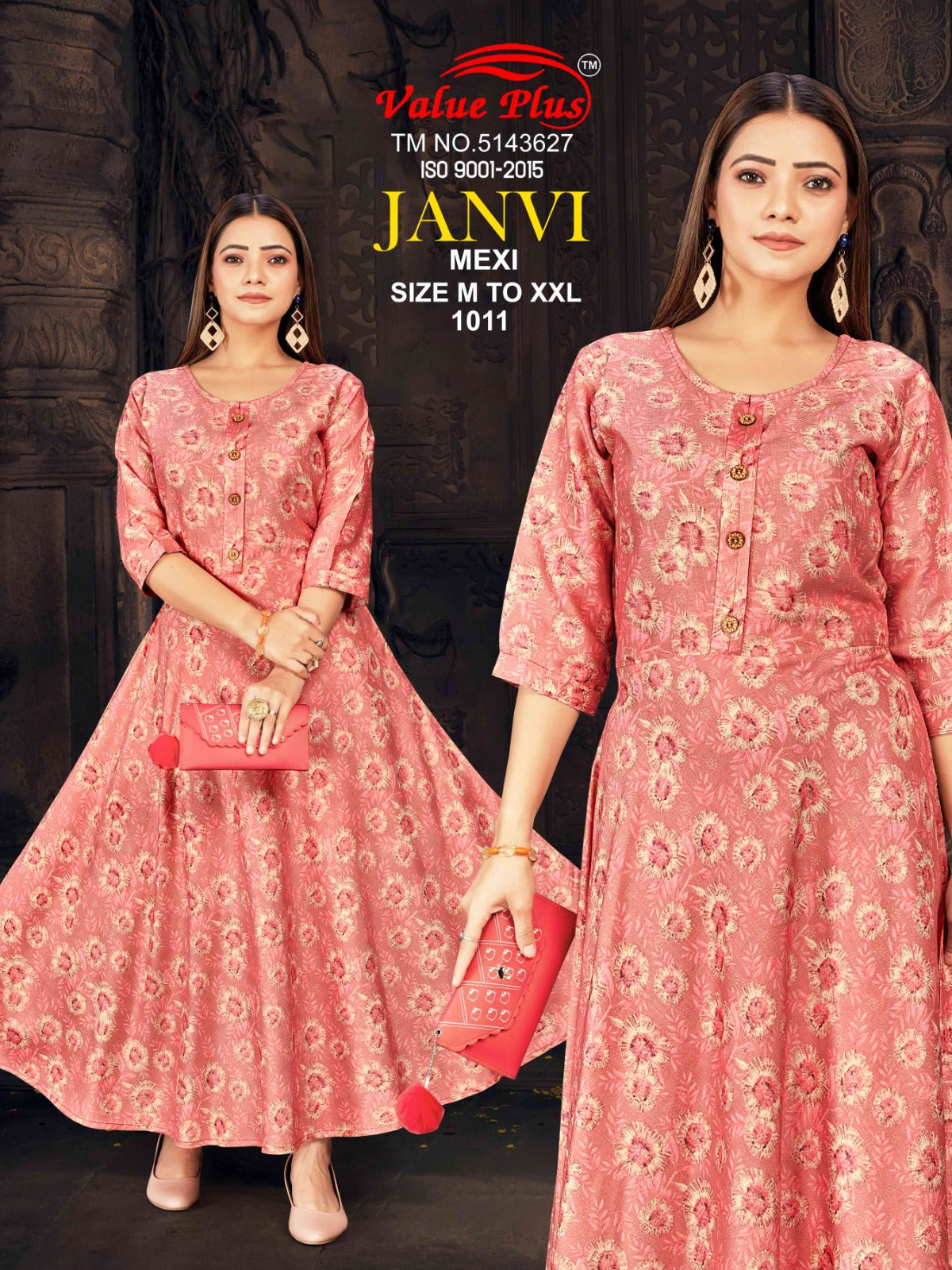 Janvi Mexi Value Plus Rayon Anarkali Kurtis Manufacturer Gujarat