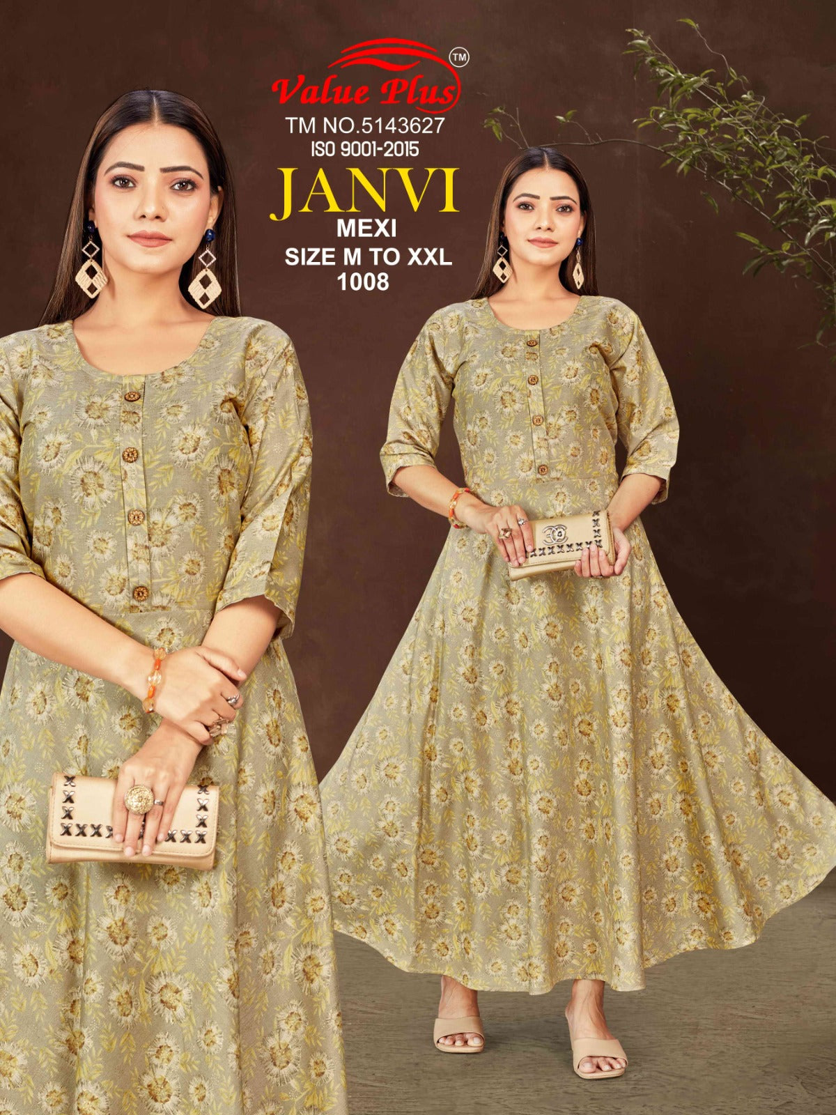 Janvi Mexi Value Plus Rayon Anarkali Kurtis Manufacturer Gujarat