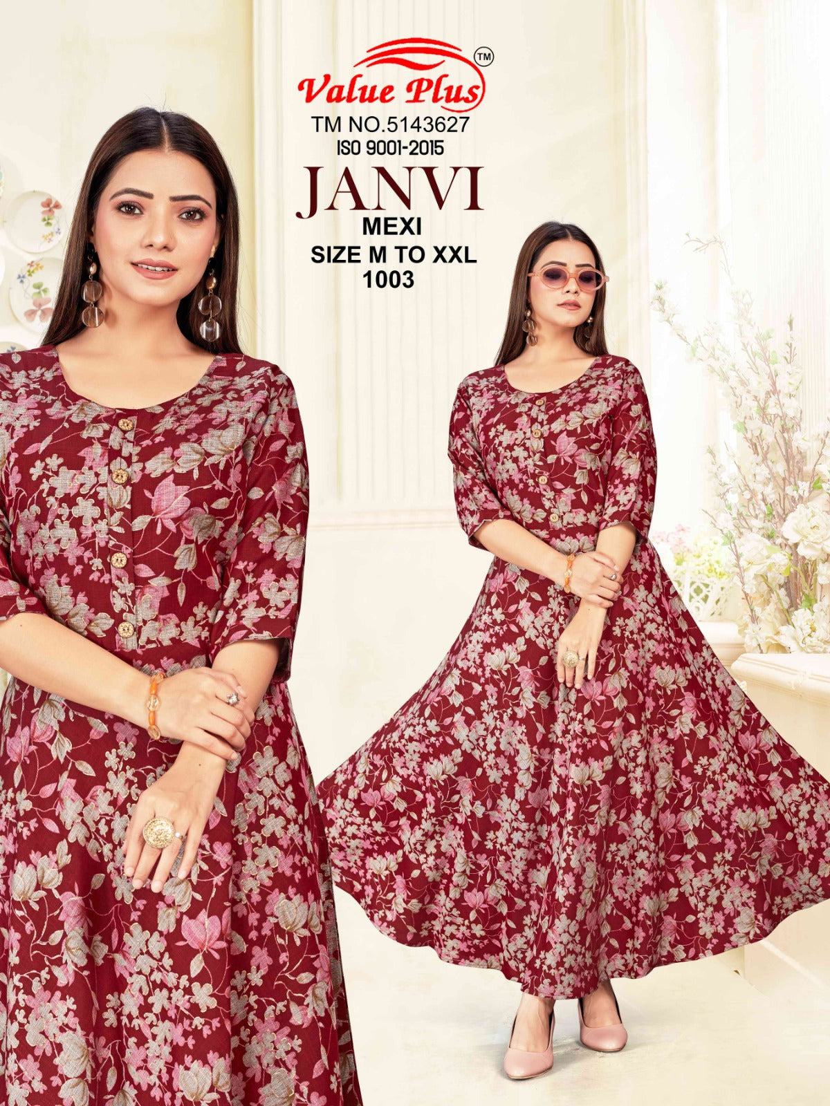 Janvi Mexi Value Plus Rayon Anarkali Kurtis Manufacturer Gujarat
