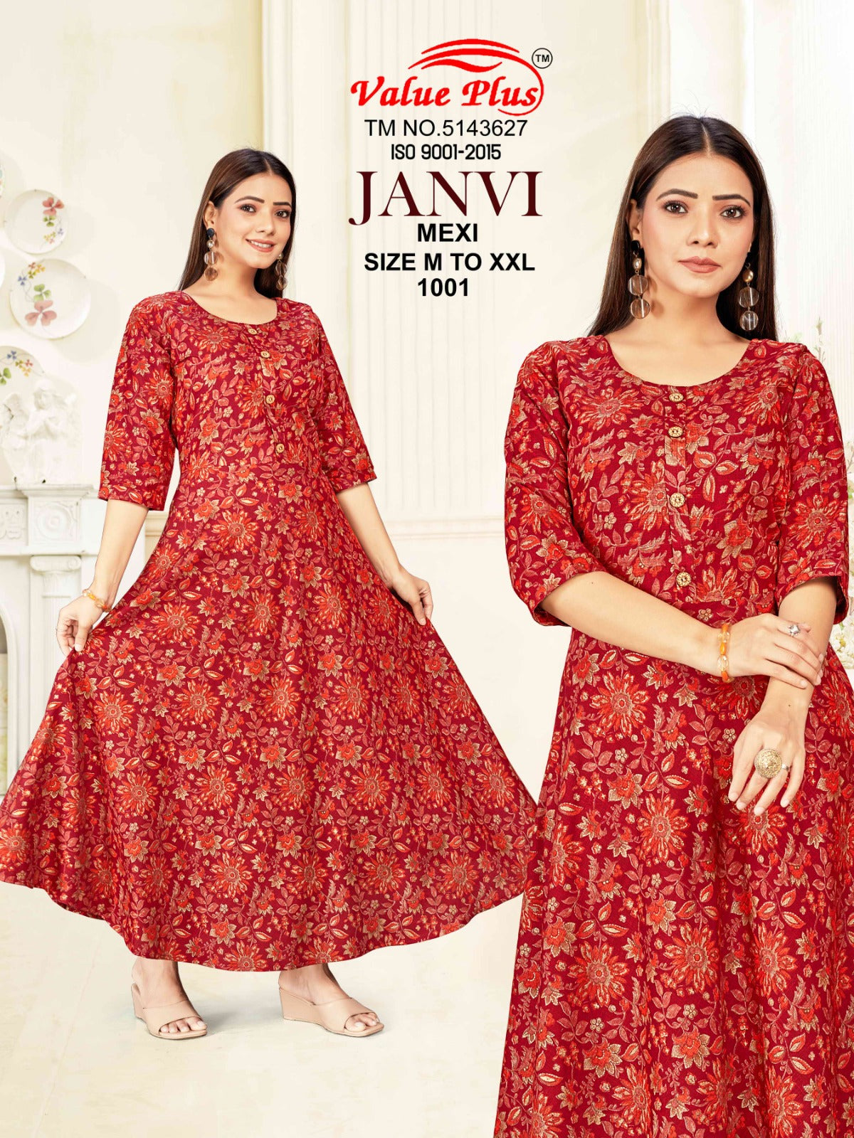 Janvi Mexi Value Plus Rayon Anarkali Kurtis Manufacturer Gujarat