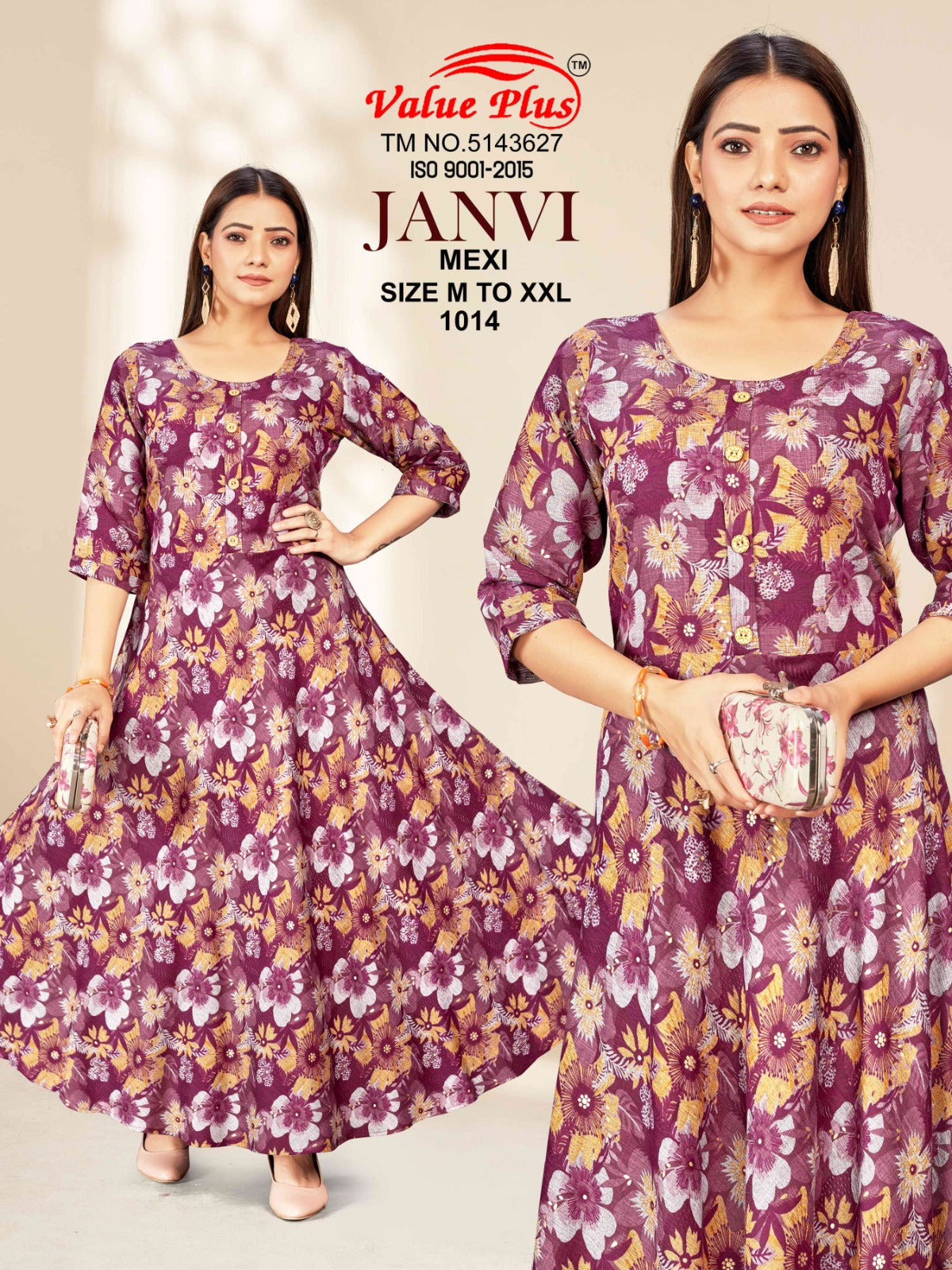 Janvi Mexi Value Plus Rayon Anarkali Kurtis Manufacturer Gujarat