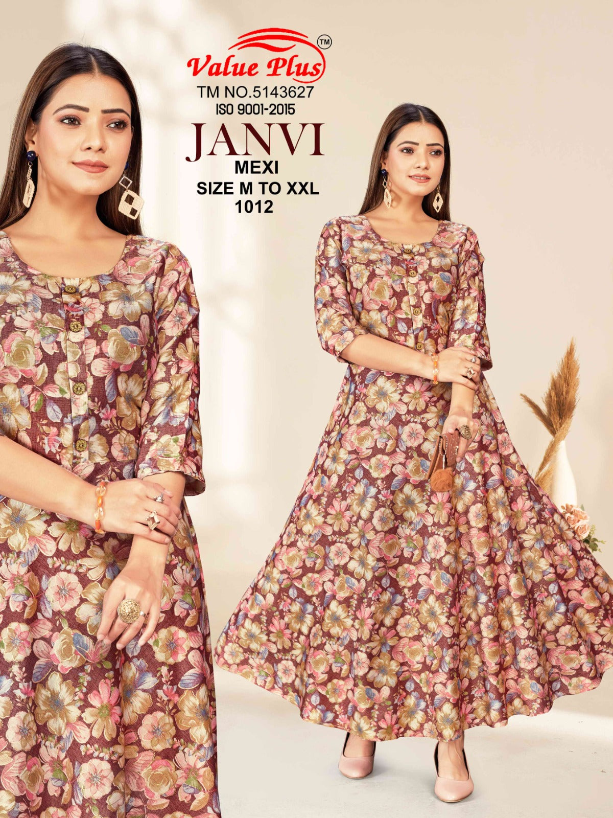 Janvi Mexi Value Plus Rayon Anarkali Kurtis Manufacturer Gujarat