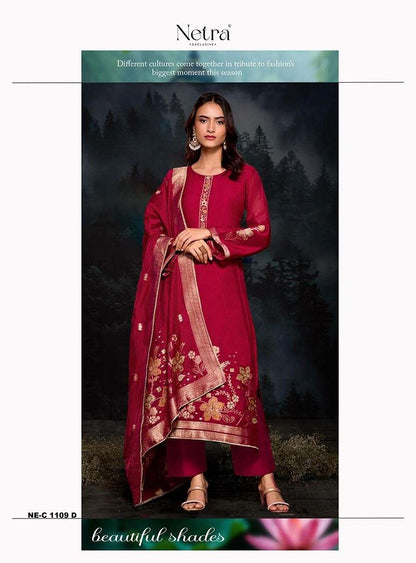Janvi Netra Premium Viscose Pant Style Suits Supplier