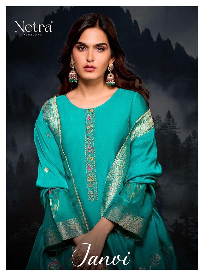 Janvi Netra Premium Viscose Pant Style Suits Supplier