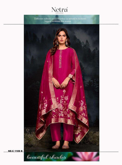 Janvi Netra Premium Viscose Pant Style Suits Supplier