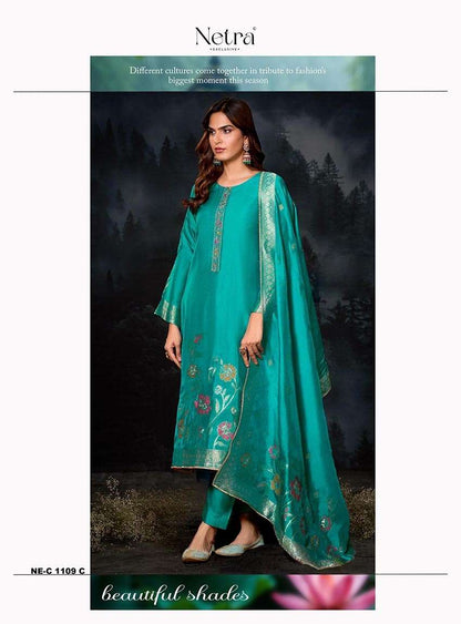 Janvi Netra Premium Viscose Pant Style Suits Supplier