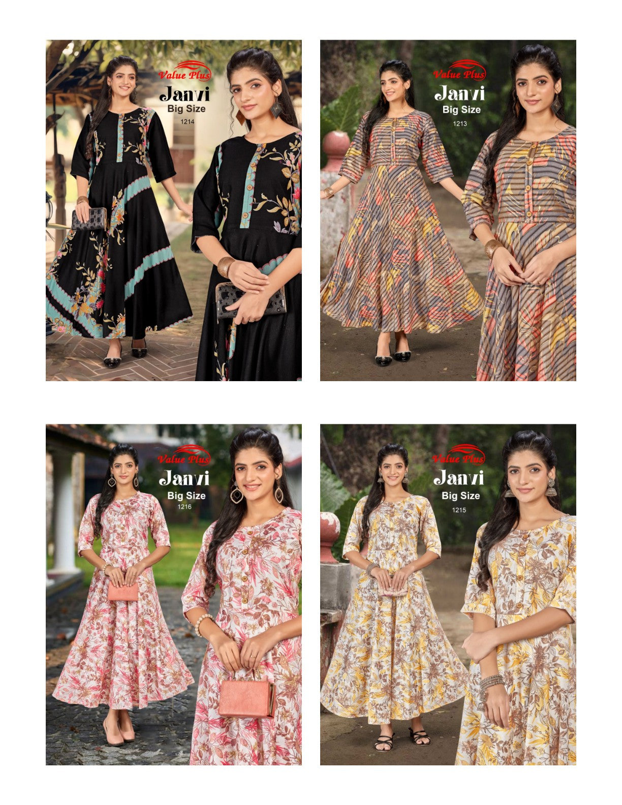 Janvi Value Plus Rayon Plus Size Kurtis Supplier India