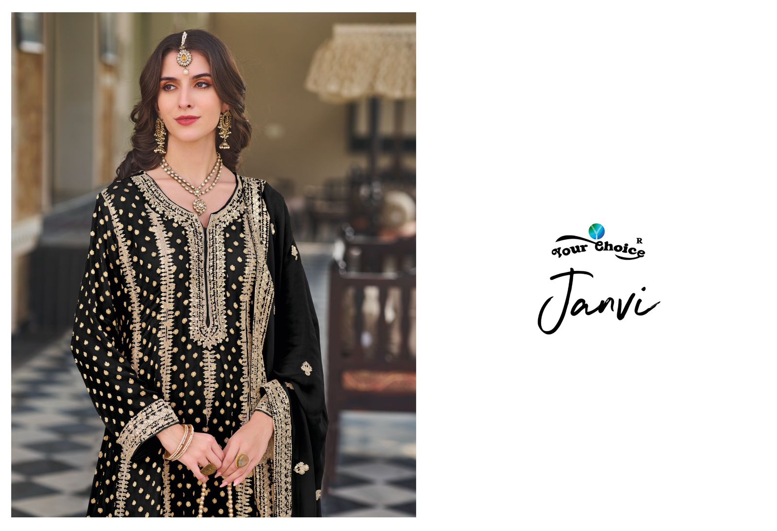 Janvi Your Choice Chinon Pakistani Readymade Suits Exporter Ahmedabad