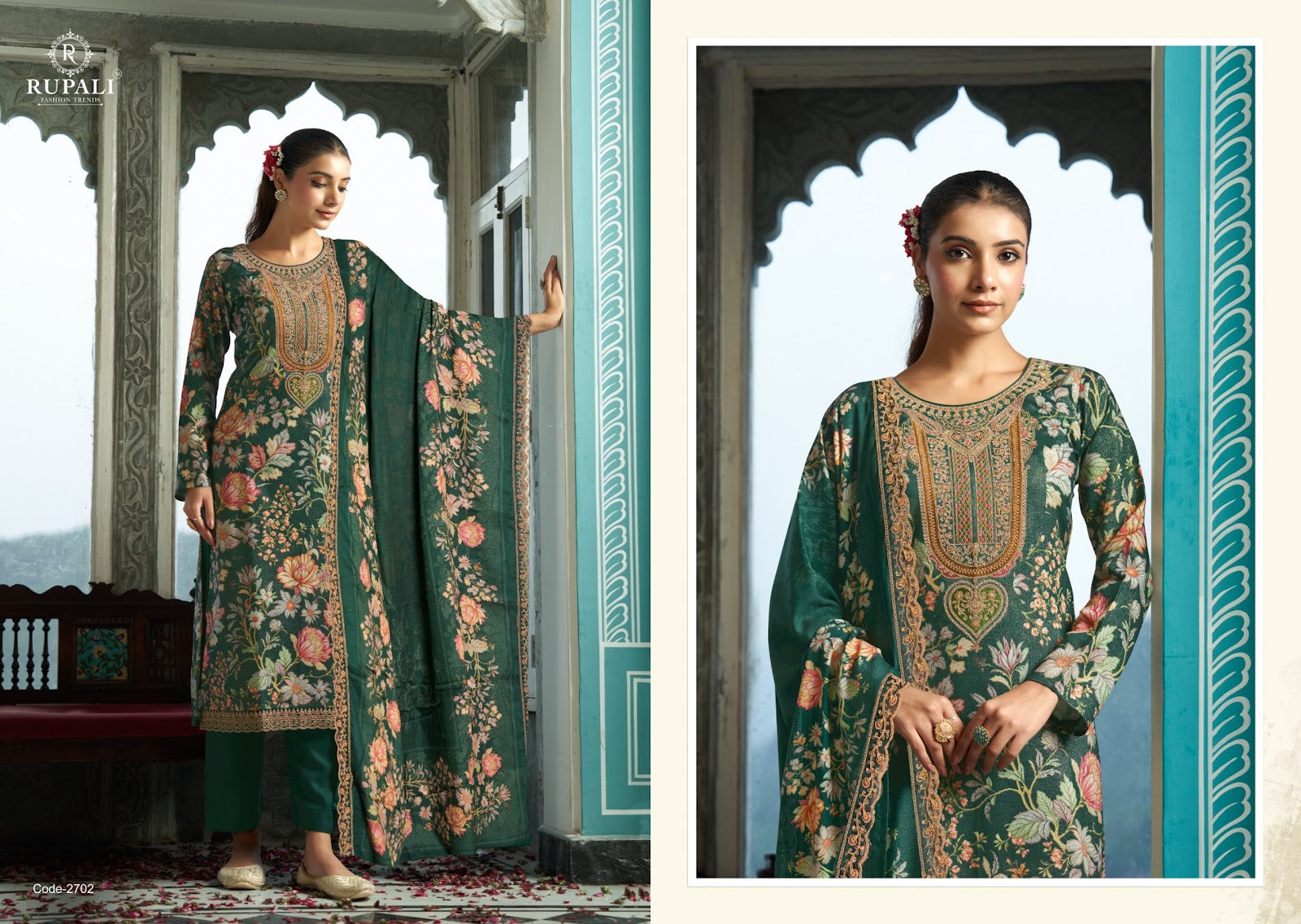 Janvika Rupali Pashmina Suits Wholesaler Ahmedabad