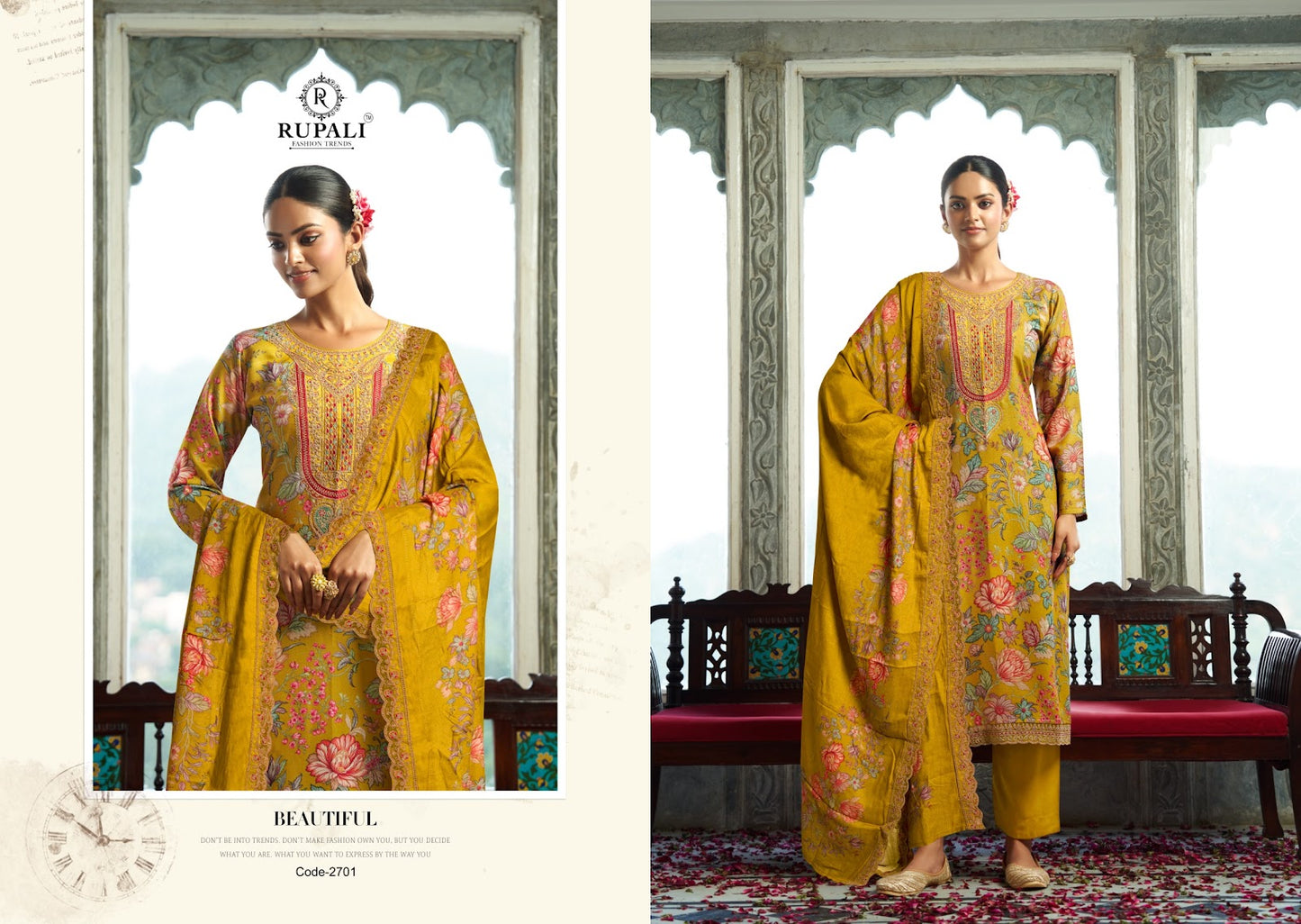 Janvika Rupali Pashmina Suits Wholesaler Ahmedabad