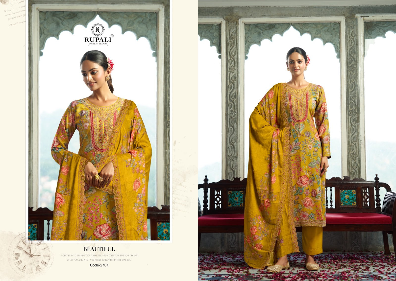 Janvika Rupali Pashmina Suits Wholesaler Ahmedabad