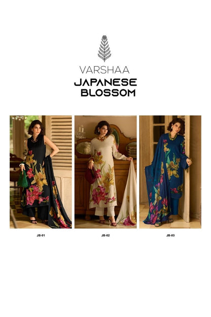 Japanese Blossom Varshaa Viscose Muslin Pant Style Suits Manufacturer Gujarat