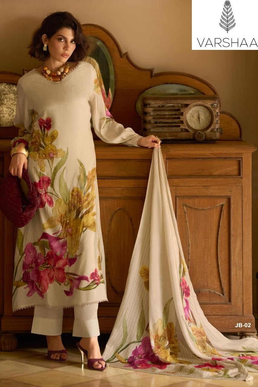 Japanese Blossom Varshaa Viscose Muslin Pant Style Suits Manufacturer Gujarat