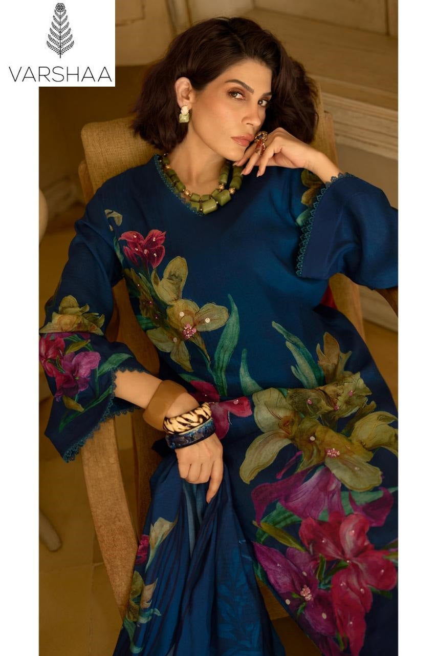 Japanese Blossom Varshaa Viscose Muslin Pant Style Suits Manufacturer Gujarat