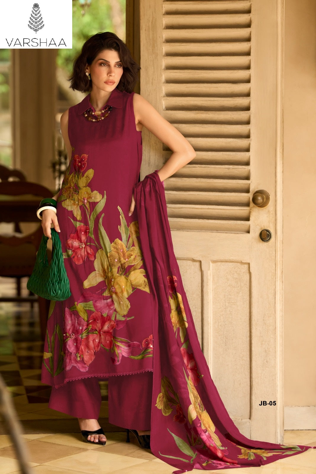 Japanese Blossom Vol 2 Varshaa Viscose Muslin Pant Style Suits Manufacturer