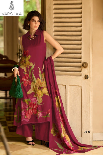 Japanese Blossom Vol 2 Varshaa Viscose Muslin Pant Style Suits Manufacturer
