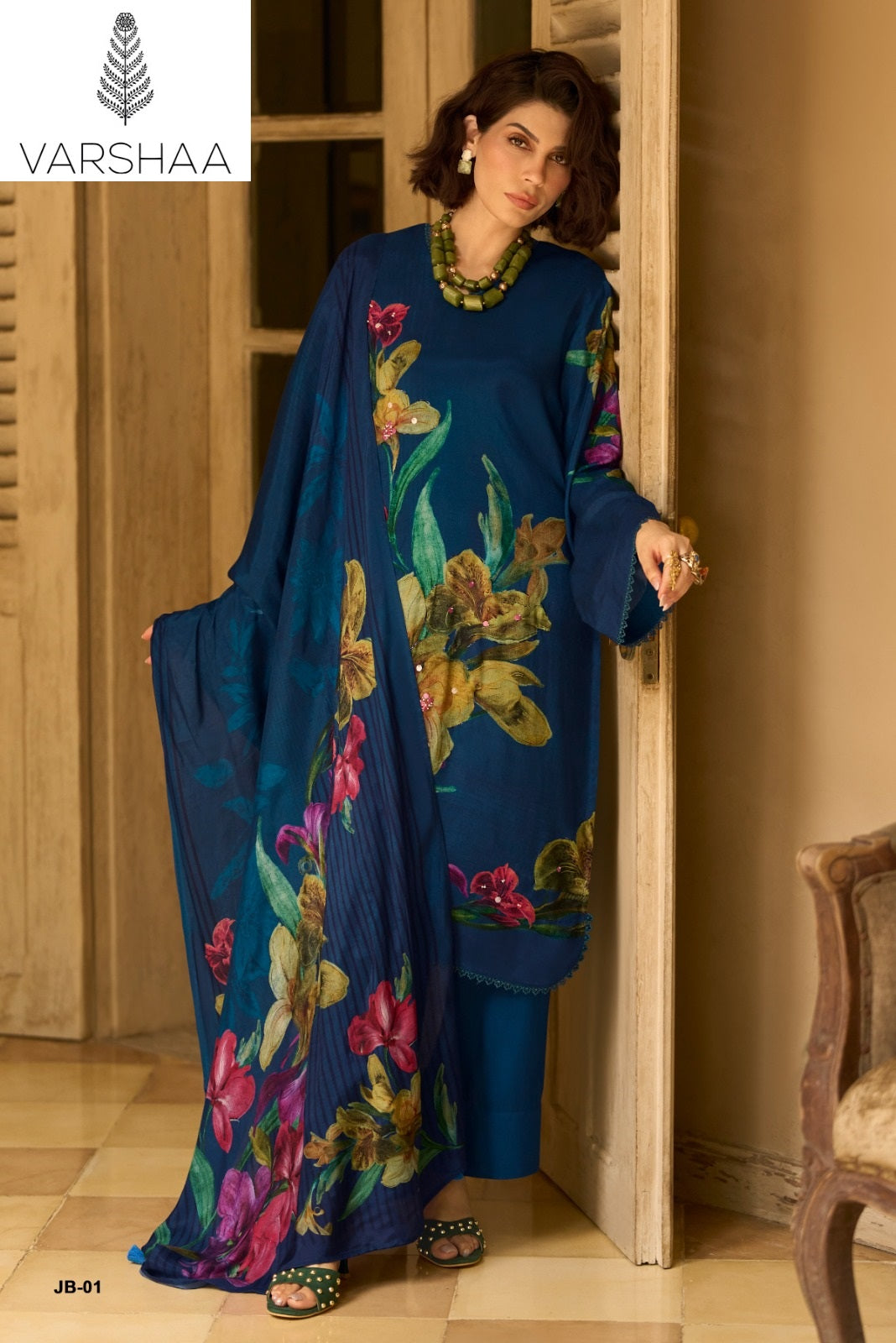 Japanese Blossom Vol 2 Varshaa Viscose Muslin Pant Style Suits Manufacturer