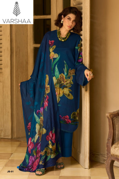 Japanese Blossom Vol 2 Varshaa Viscose Muslin Pant Style Suits Manufacturer