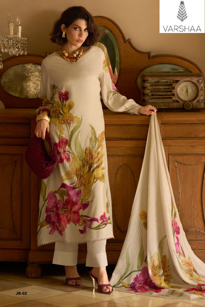 Japanese Blossom Vol 2 Varshaa Viscose Muslin Pant Style Suits Manufacturer
