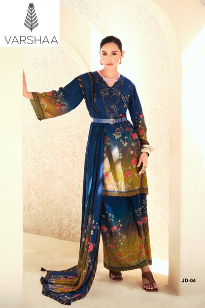 Jardin Dior Varshaa Viscose Muslin Pant Style Suits Manufacturer Ahmedabad