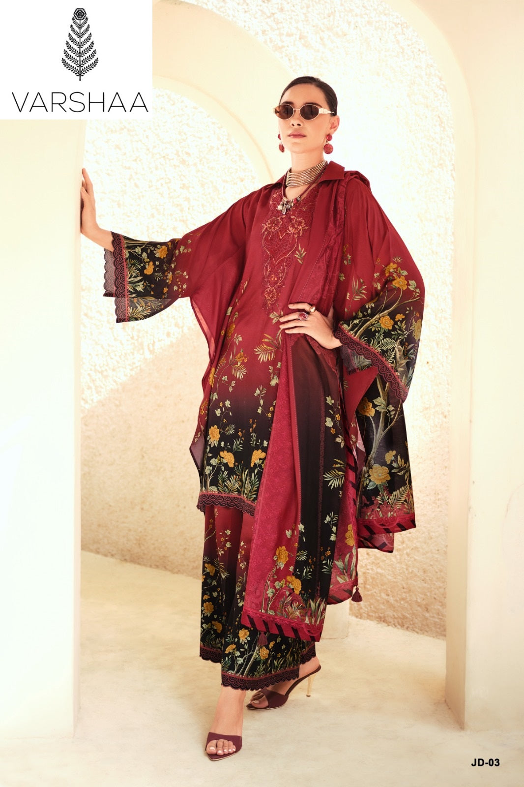 Jardin Dior Varshaa Viscose Muslin Pant Style Suits Manufacturer Ahmedabad