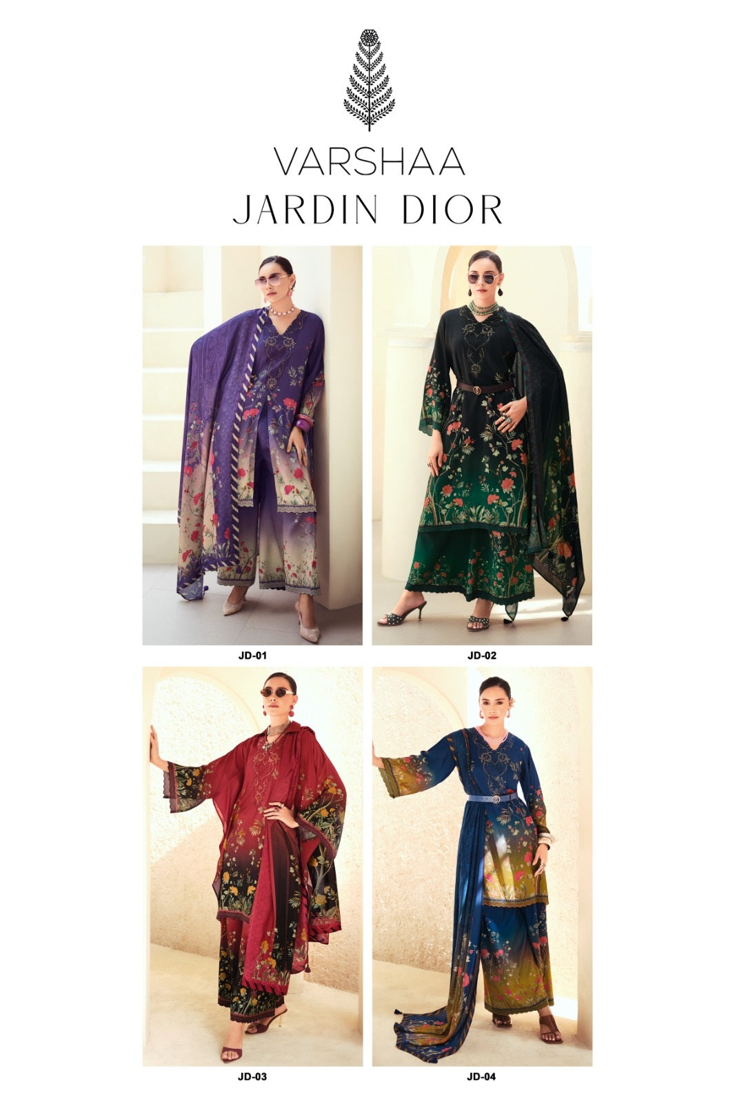 Jardin Dior Varshaa Viscose Muslin Pant Style Suits Manufacturer Ahmedabad