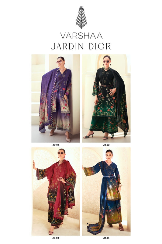 Jardin Dior Varshaa Viscose Muslin Pant Style Suits Manufacturer Ahmedabad