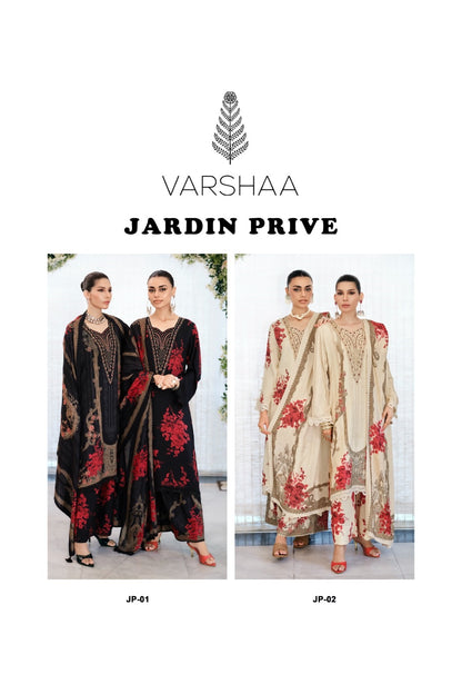 Jardin Prive Varshaa Viscose Muslin Pant Style Suits Wholesaler Gujarat