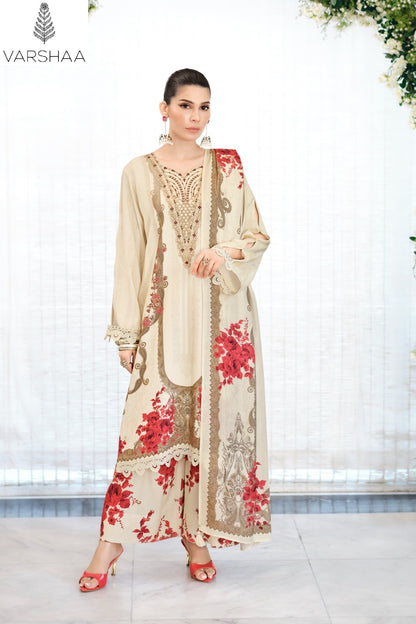Jardin Prive Varshaa Viscose Muslin Pant Style Suits Wholesaler Gujarat