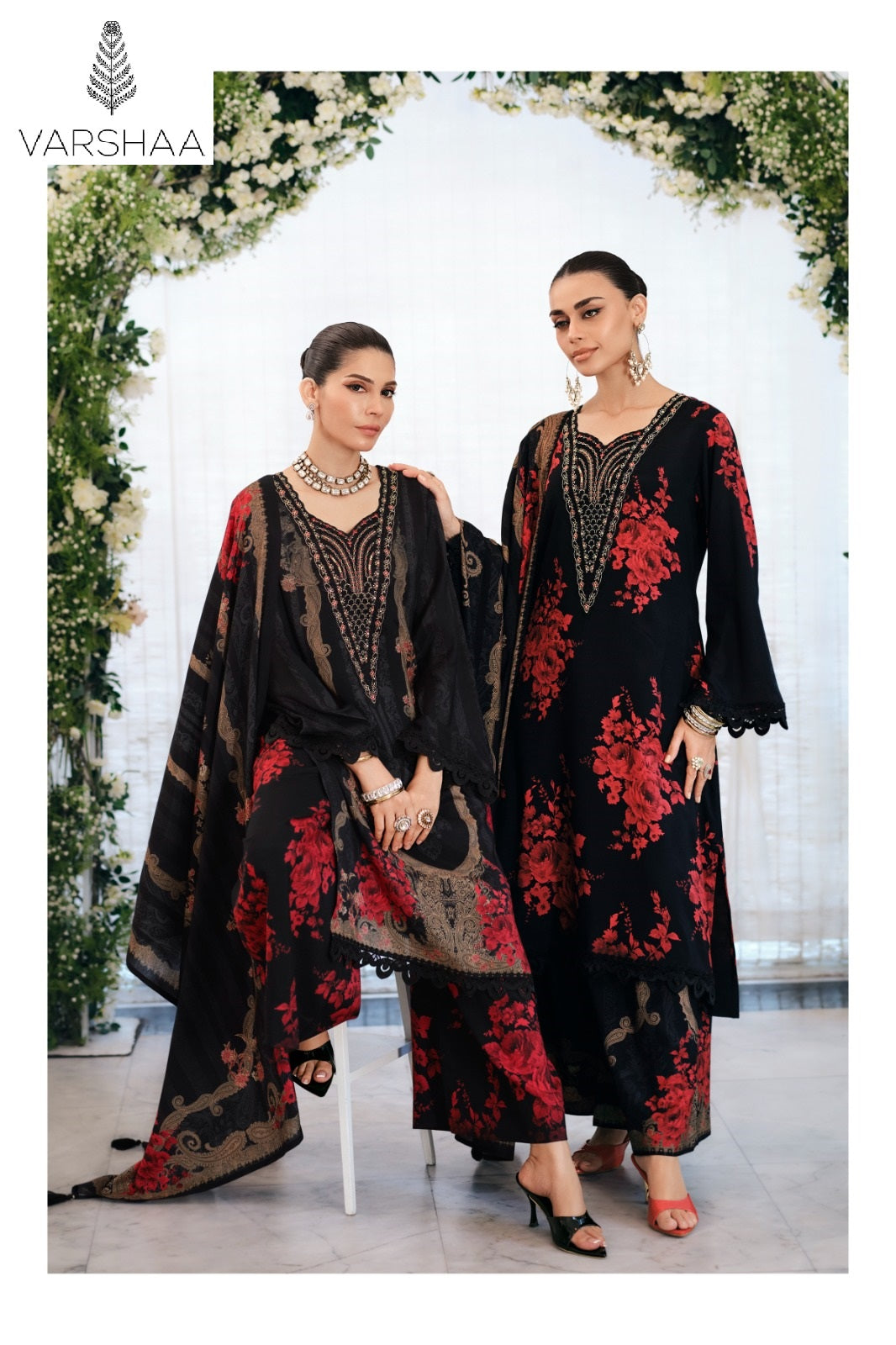 Jardin Prive Varshaa Viscose Muslin Pant Style Suits Wholesaler Gujarat