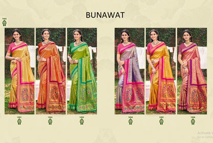 Jardoshi Silk 1001 10016 Bunawat Banarasi Silk Sarees Wholesaler Gujarat
