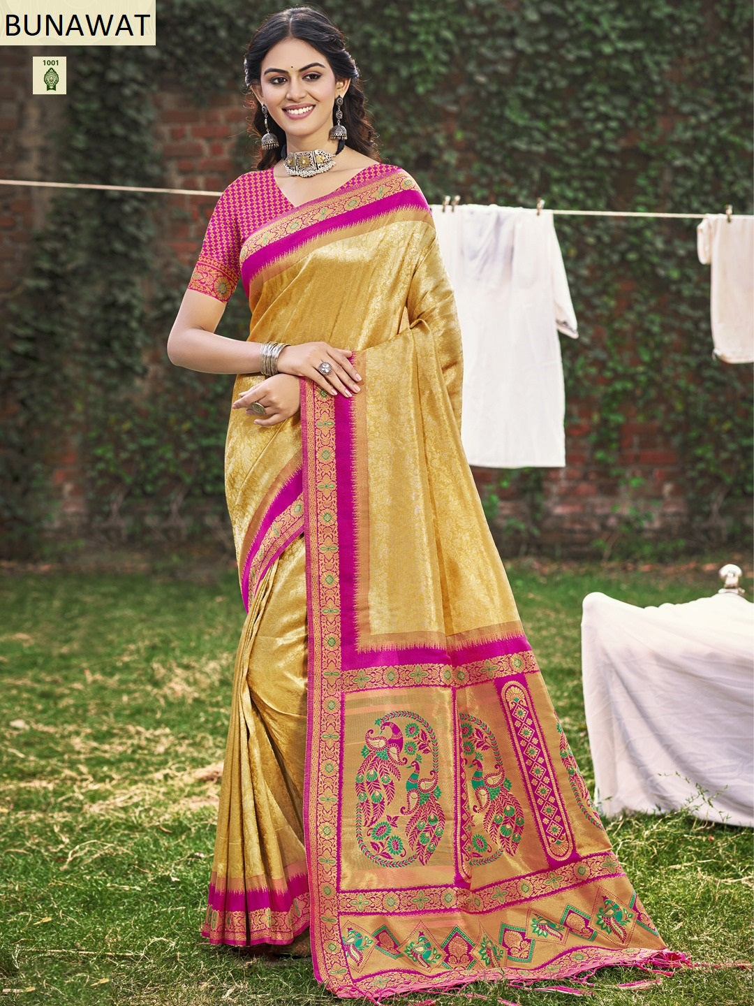 Jardoshi Silk 1001 10016 Bunawat Banarasi Silk Sarees Wholesaler Gujarat