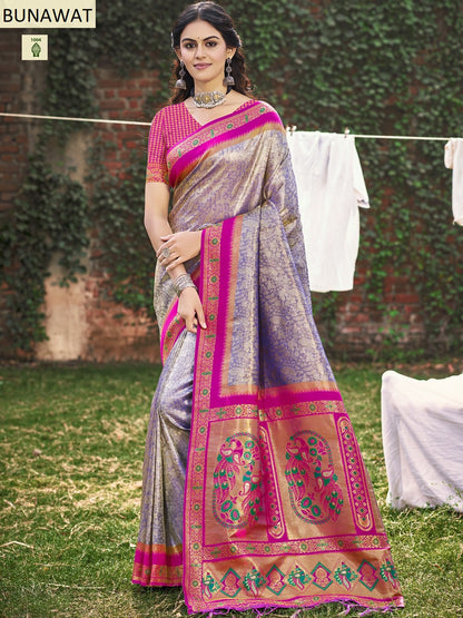 Jardoshi Silk 1001 10016 Bunawat Banarasi Silk Sarees Wholesaler Gujarat