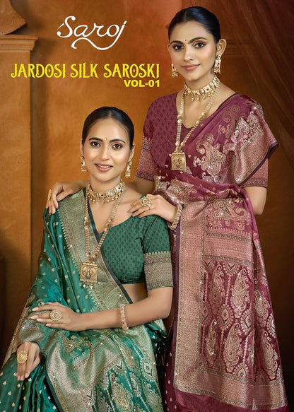 Jardosi Silk Saroski Vol 1 Saroj Sarees Supplier Gujarat