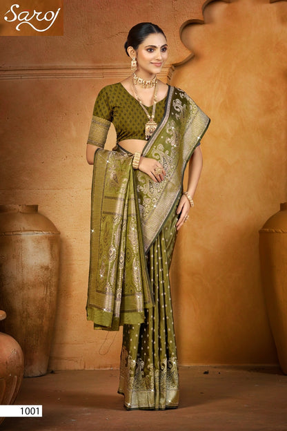 Jardosi Silk Saroski Vol 1 Saroj Sarees Supplier Gujarat