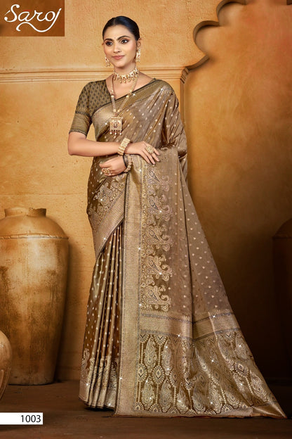 Jardosi Silk Saroski Vol 1 Saroj Sarees Supplier Gujarat