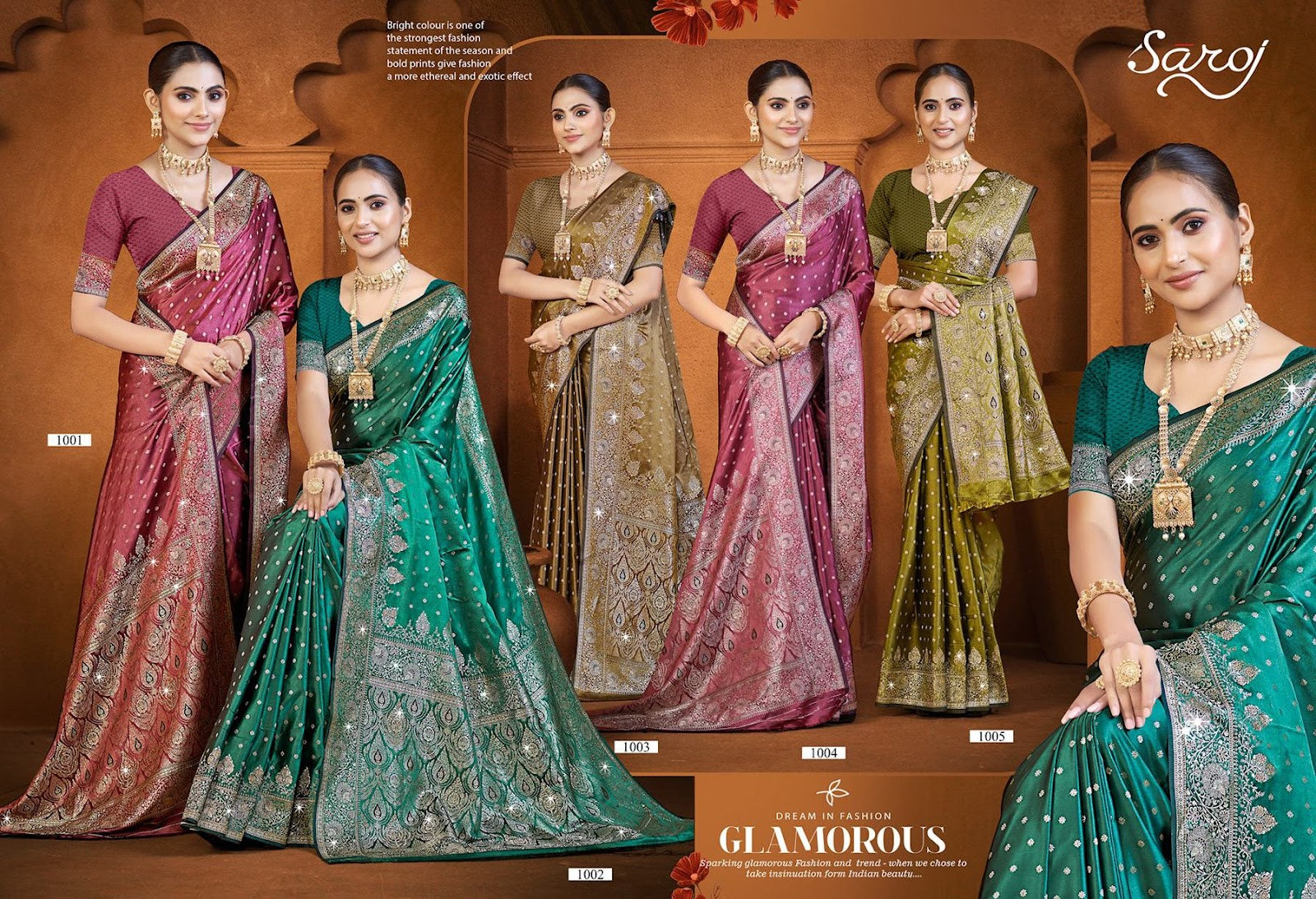 Jardosi Silk Saroski Vol 3 Saroj Sarees Wholesaler Gujarat