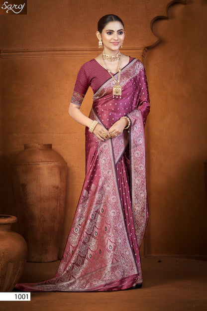 Jardosi Silk Saroski Vol 3 Saroj Sarees Wholesaler Gujarat