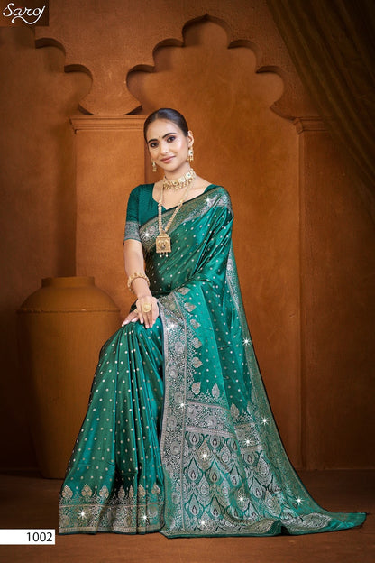 Jardosi Silk Saroski Vol 3 Saroj Sarees Wholesaler Gujarat