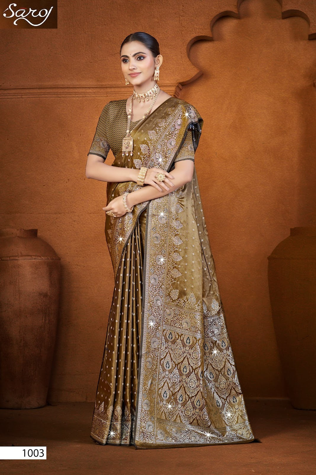 Jardosi Silk Saroski Vol 3 Saroj Sarees Wholesaler Gujarat